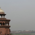 Agra fort from Taj