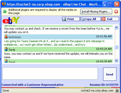 Live chat ebay