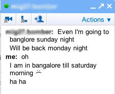 Chat with a friend in Mumbai
