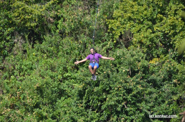 Ziplining at Casela